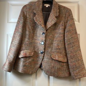 Pre-owned COLDWATER CREEK tweed blazer, sized 12